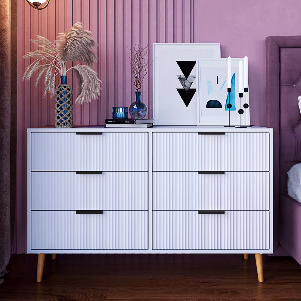 Comodă Velvet Duo White Black